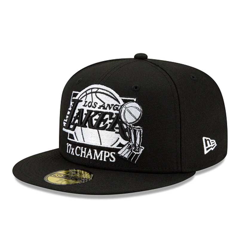 AKSESORIS SNEAKERS NEW ERA Los Angeles Lakers 17x Champs 59fifty Fitted Cap